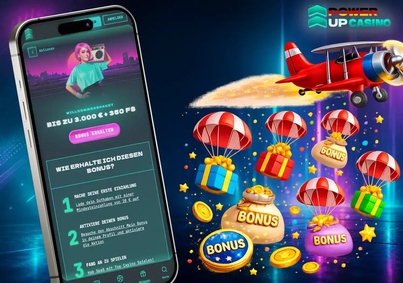 Image: Möge der PowerUp Casino Bonus dein Spiel um 1000 Euro drehen
